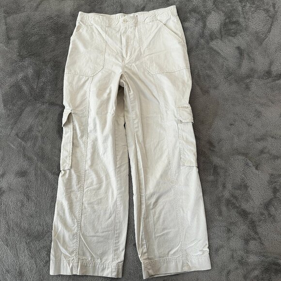 Abercrombie & Fitch Cargo Khaki Pants Straight Leg Women's 29/8 - Picture 1 of 8